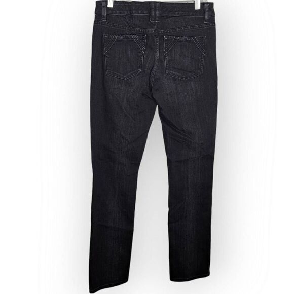 White House Black Market Women's Blanc Slim Leg Jeans Black Denim size 4 Regular - Picture 4 of 6